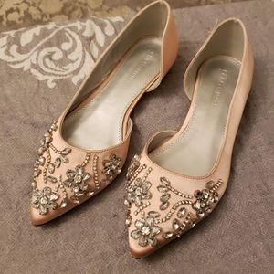 New Asos Jeweled Blush flats size 11